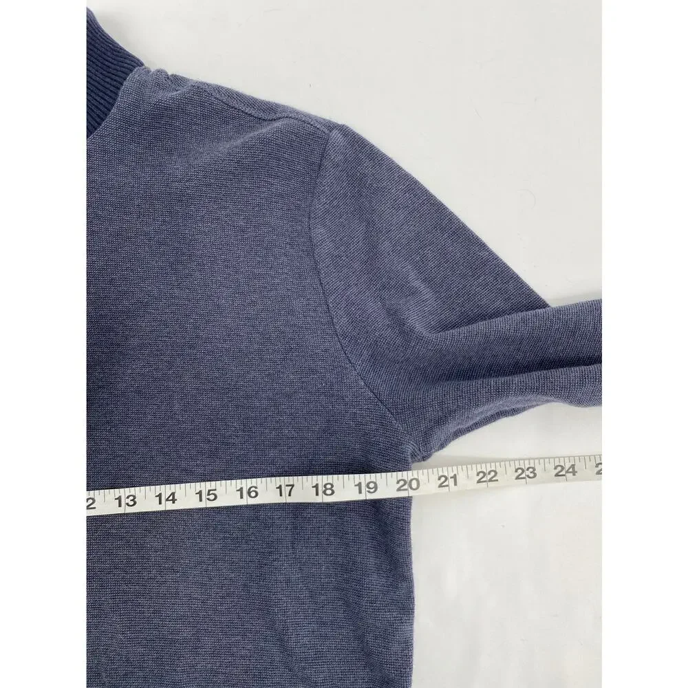 Banana Republic Men's 1/4 Zip Pullover Knit Sweater Blue Size Medium